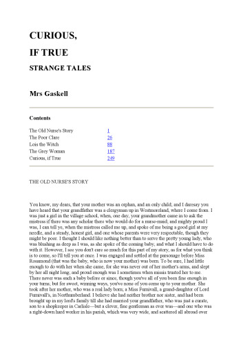 Curious, if True: Strange Stories