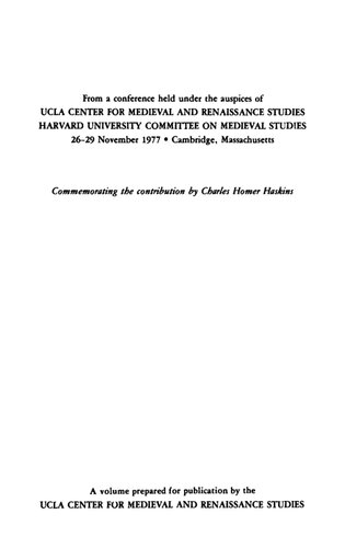 Renaissance and Renewal in the Twelfth Century