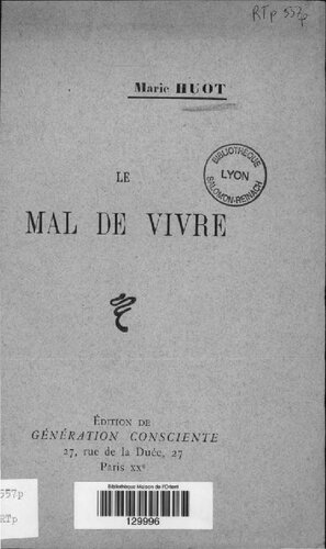 Le Mal de Vivre
