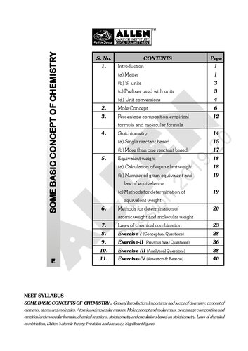 NEET - Allen Chemistry Module
