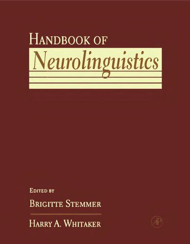 Handbook of Neurolinguistics