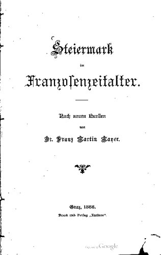 Steiermark im Franzosenzeitalter