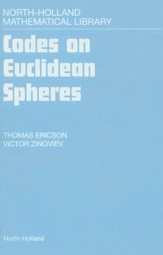 Codes on Euclidean Spheres (Volume 63) (North-Holland Mathematical Library, Volume 63)