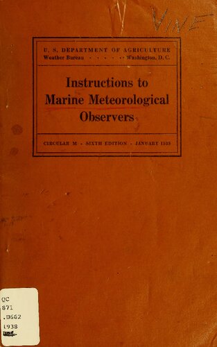 Instructions to Marine Meteorological Oservers