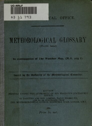Meteorological Glossary