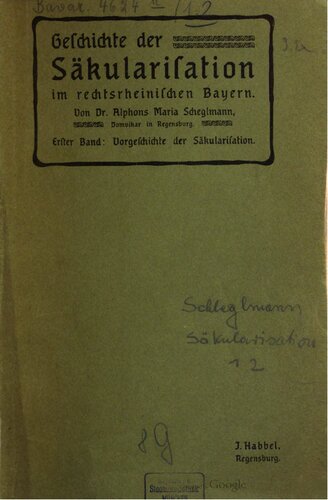 Vorgeschichte der Säkularisation