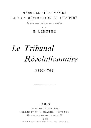 Le tribunal révolutionnaire