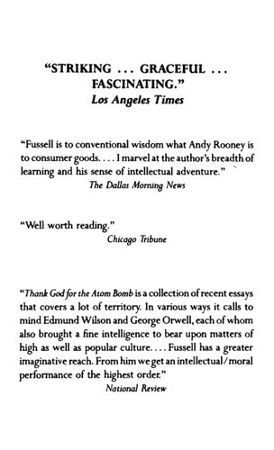 Thank God for the Atom Bomb & Other Essays