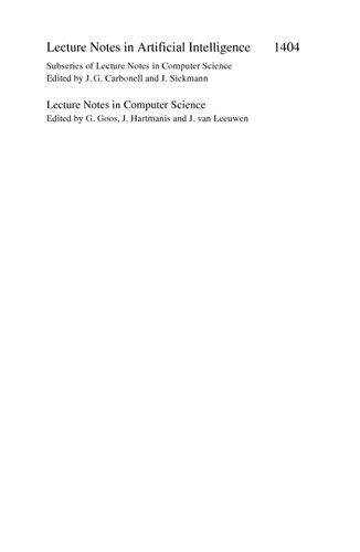 Spatial Cognition: An Interdisciplinary Approach to Representing and Processing Spatial Knowledge (Lecture Notes in Computer Science, 1404)