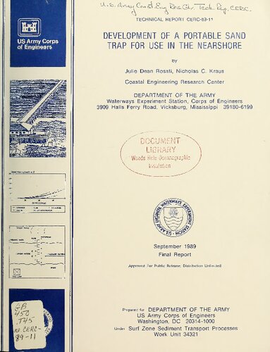 Development of Portable Sand Trap for Use in the Nearshore