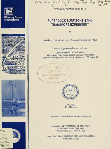 Superduck Surf Zone Sand Transport Experiment