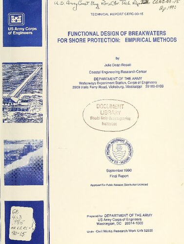 Functional Design of Breakwaters for Shore Protection Empirical Methods