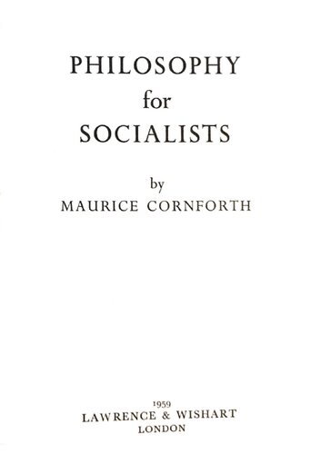 Philosophy for socialists