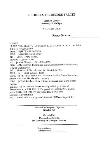 Theory of determinants. 1861-1880