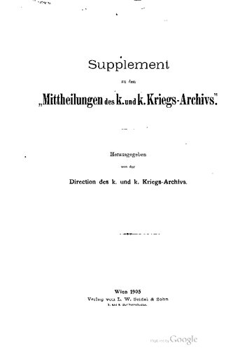 Geschichte der K und K. Wehrmacht. Die Regimenter, Corps, Branchen und Anstalten von 1618 bis Ende des XIX. Jahrhunderts.