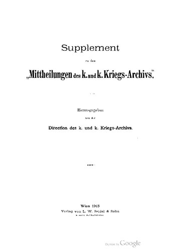 Geschichte der K und K. Wehrmacht. Die Regimenter, Corps, Branchen und Anstalten von 1618 bis Ende des XIX. Jahrhunderts.