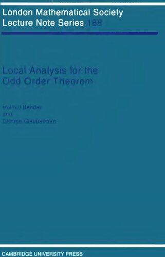 Local Analysis for the Odd Order Theorem