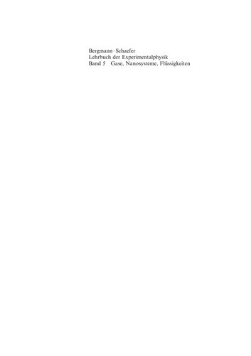 Gase, Nanosysteme, Flüssigkeiten