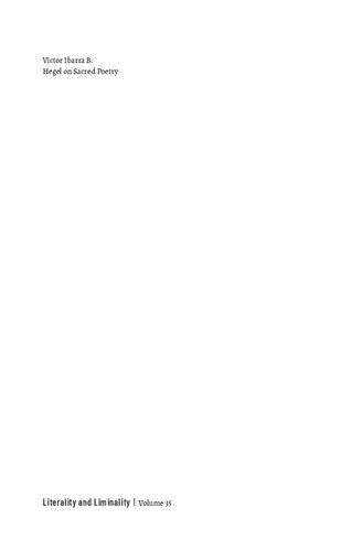 Hegel on Sacred Poetry: Love, Freedom, and the Practical Roots of the Sublime (Literality and Liminality)