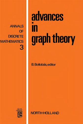 Advances in Graph Theory (Annals of Discrete Mathematics 3)
