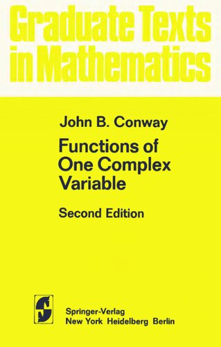 Functions of One Complex Variable