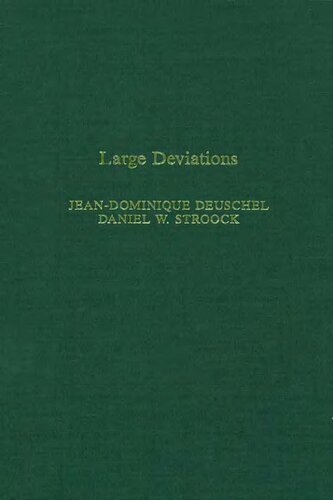 Large deviations, Volume 137 (Pure and Applied Mathematics)