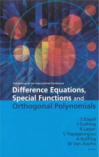 Difference Equations, Special Functions and Orthogonal Polynomials - Proceedings of the International Conference