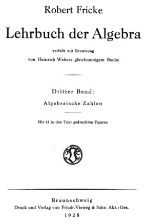 Lehrbuch der Algebra