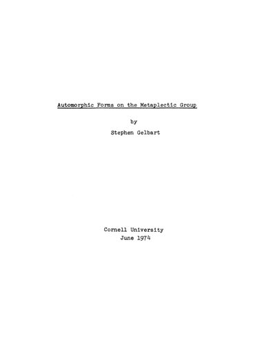 Automorphic forms on the metaplectic group