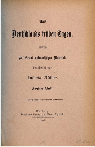 Aus Deutschlands trüben Tagen