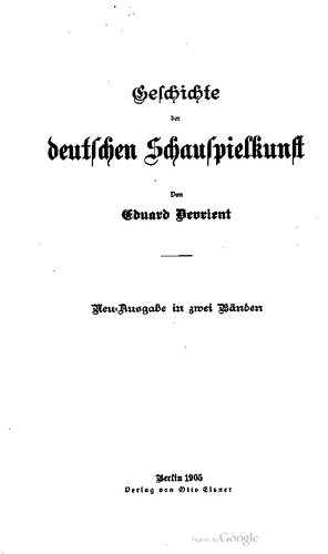 Geschichte der deutschen Schauspielkunst