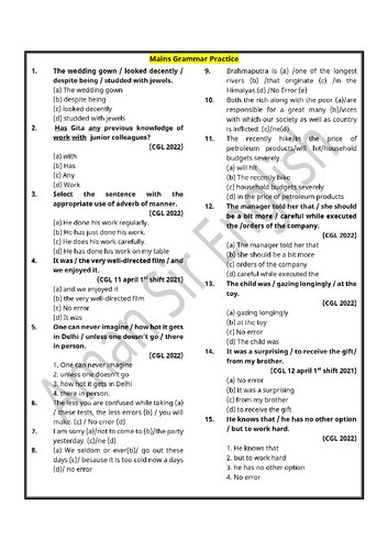 English grammar practice