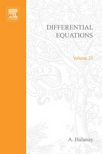 Differential equations; stability, oscillations, time lags, Volume 23 (Mathematics in Science and Engineering)