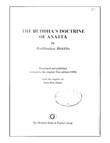 Buddha's Doctrine of Anatta