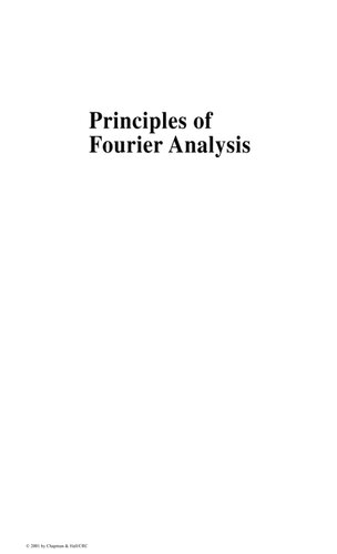Principles of Fourier Analysis (Textbooks in Mathematics)