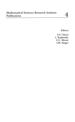 Infinite Dimensional Groups with Applications (Mathematical Sciences Research Institute Publications, 4)