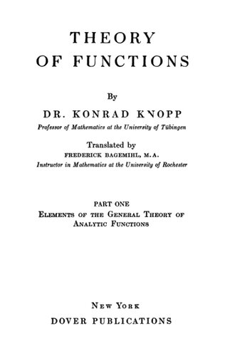 Theory of functions. Part 1