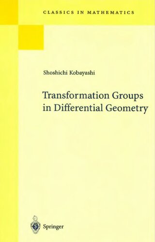 Transformation Groups in Differential Geometry (Classics in Mathematics)