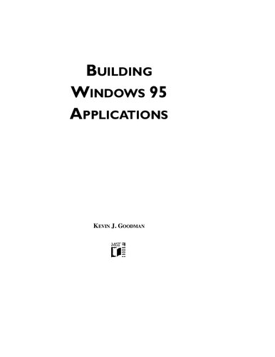 BUILDING WINDOWS 95 APPLICATIONS