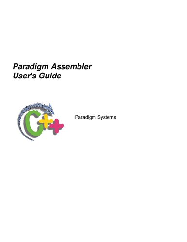 Paradigm Assembler User's Guide