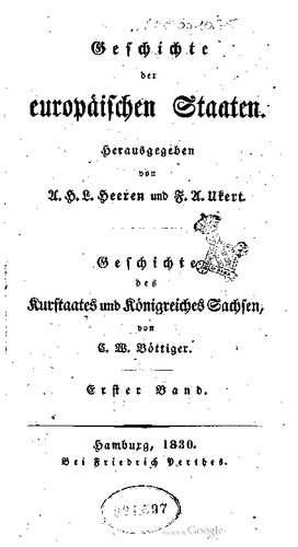 Von den frühern Zeiten bis zur Mitte des sechzehnten Jahrhunderts