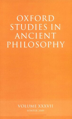 Oxford Studies in Ancient Philosophy: Volume 37