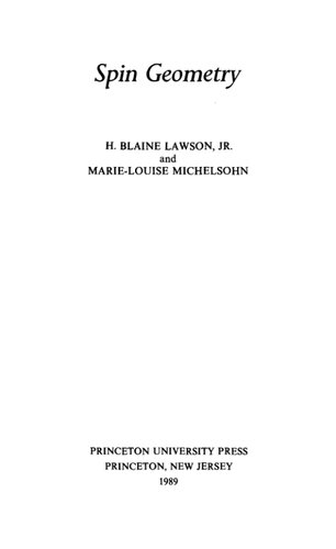 Spin Geometry. (PMS-38)