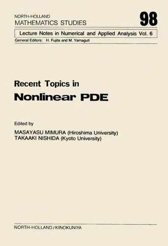 Recent Topics in Non-Linear Partial Differential Equations V-6, #98