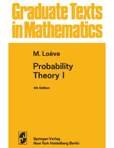 Probability Theory I, 4th Edition