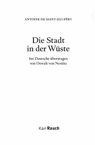 Die Stadt in der Wüste