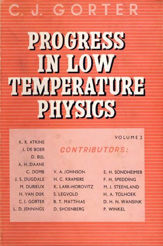 Progress in Low Temperature Physics V2, Volume 2