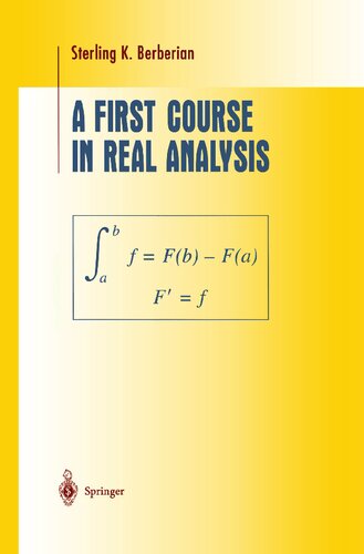 A First Course in Real Analysis