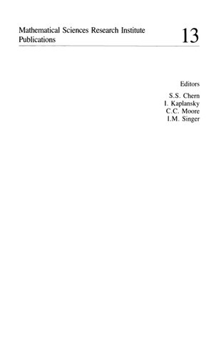 Nonlinear Diffusion Equations and Their Equilibrium States II: Proceedings of a Microprogram held August 25–September 12, 1986 (Mathematical Sciences Research Institute Publications, 13)