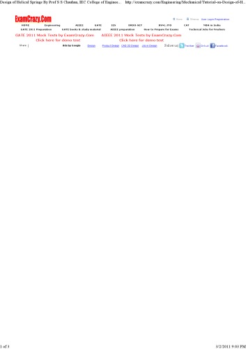 HELICAL SPRING DESIGN